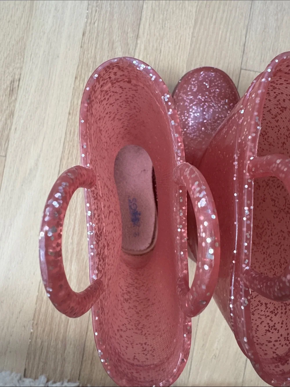 5/$30 Girls' Glitter Pull-On Rain Boots in Rose